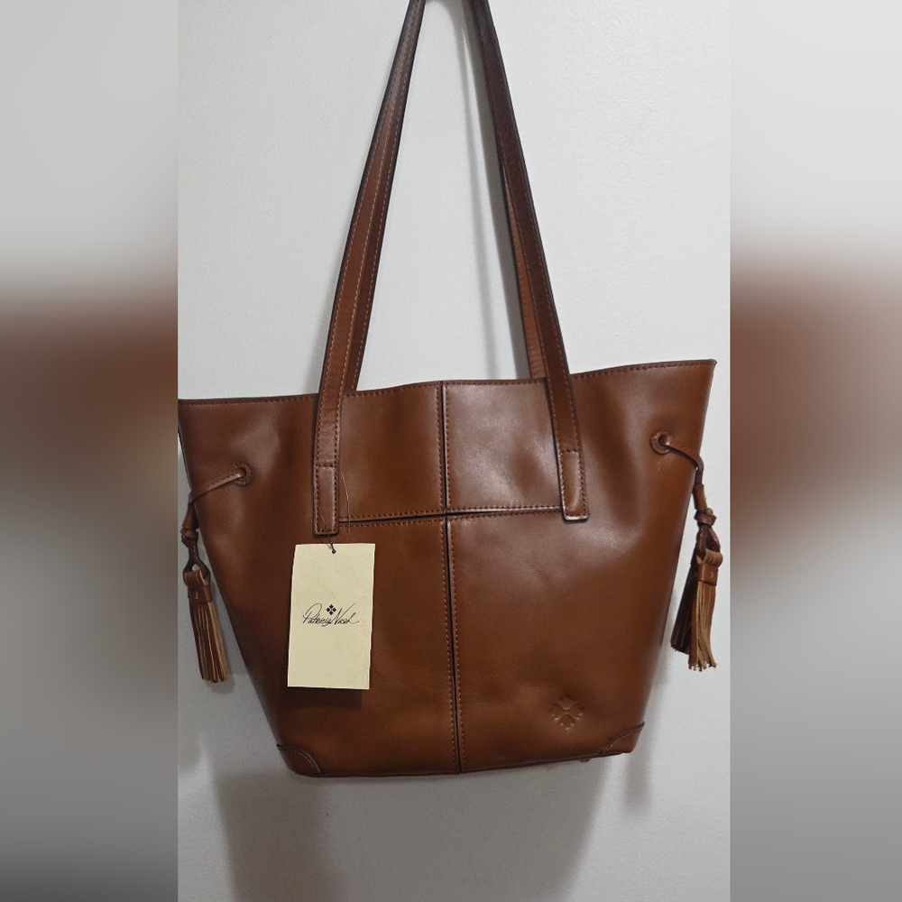 Patricia Nash Brown Leather Shoulder Bag With Her Dust Bag